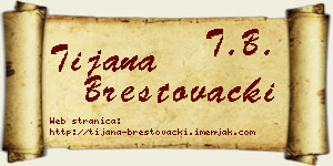 Tijana Brestovački vizit kartica